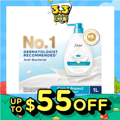 DOVE Dove Care & Protect Anti-Bacterial Body Wash 1L (Eliminates 99% Bacteria) 