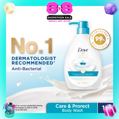 DOVE - Care & Protect Anti-Bacterial Body Wash 1L (Eliminates 99% Bacteria)