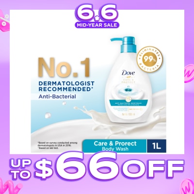 DOVE - Care & Protect Anti-Bacterial Body Wash 1L (Eliminates 99% Bacteria)