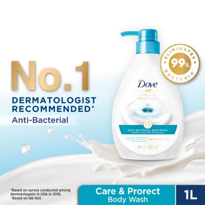DOVE Dove Care & Protect Anti-Bacterial Body Wash 1L (Eliminates 99% Bacteria) 