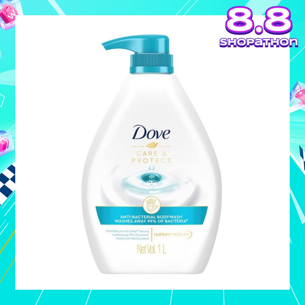 Dove Care & Protect Anti-Bacterial Body Wash 1L (Eliminates 99% Bacteria) <BR>