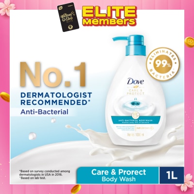 DOVE Dove Care & Protect Anti-Bacterial Body Wash 1L (Eliminates 99% Bacteria) 