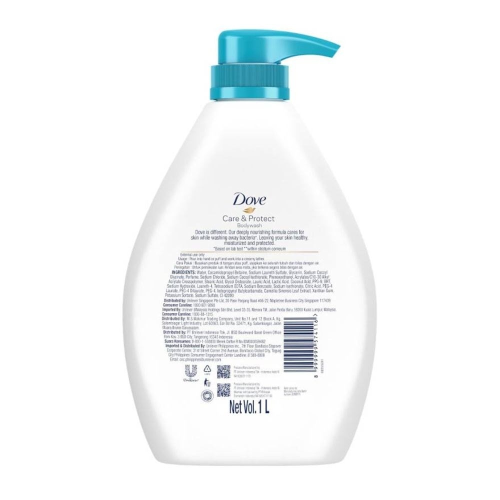 Dove Care & Protect Anti-Bacterial Body Wash 1L (Eliminates 99% Bacteria) <BR>