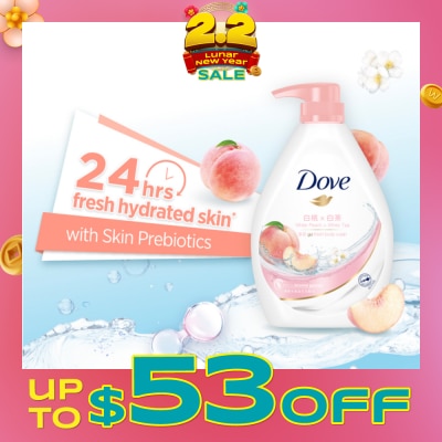 DOVE Go Fresh White Peach x White Tea Body Wash 1L