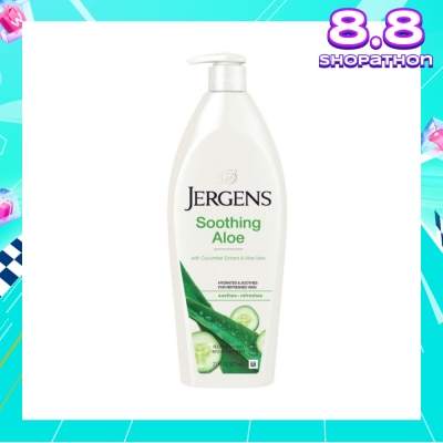 JERGENS Soothing Aloe Refreshing Moisturiser Hydrates & Soothes Skin (Soothes & Refreshes Dry Skin) 621ml