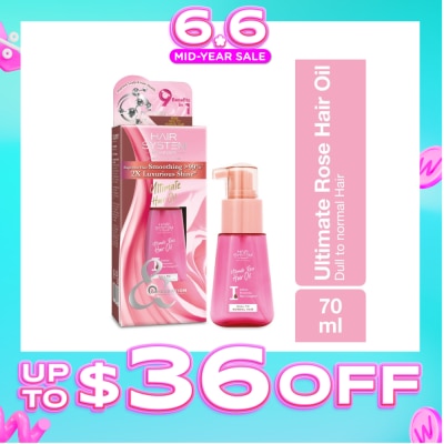 HAIR SYSTEM BY WATSONS - Ultimate Rose Hair Oil 2X Luxurious Shine(Supreme Hair Smoothing by 99%) 70ml