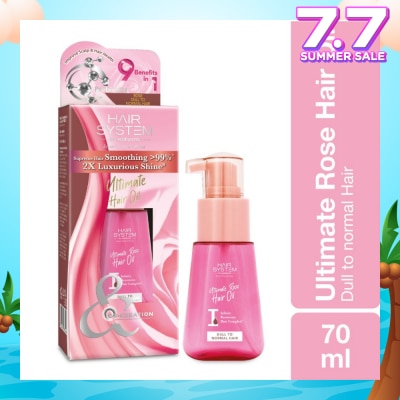 HAIR SYSTEM BY WATSONS Ultimate Rose Hair Oil 2X Luxurious Shine(Supreme Hair Smoothing by 99%) 70ml