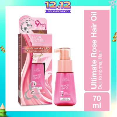 HAIR SYSTEM BY WATSONS Ultimate Rose Hair Oil 2X Luxurious Shine(Supreme Hair Smoothing by 99%) 70ml