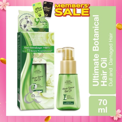 HAIR SYSTEM BY WATSONS Ultimate Botanical Hair Oil Up to 72 Hours Nourishment (Anti-breakage >90%) 70ml