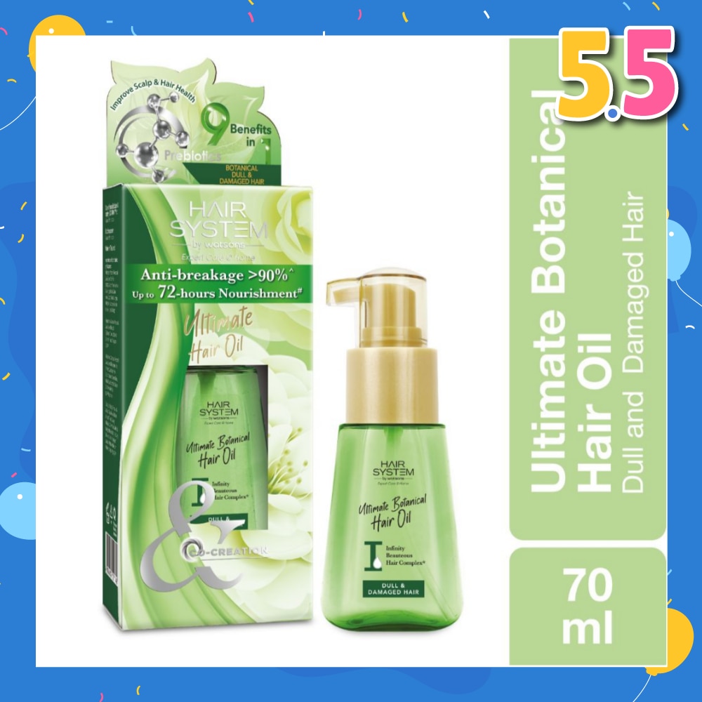 Ultimate Botanical Hair Oil Up to 72 Hours Nourishment (Anti-breakage >90%) 70ml
