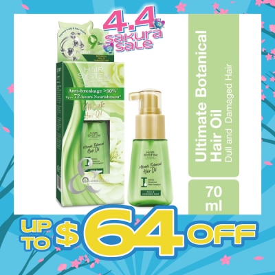 HAIR SYSTEM BY WATSONS - Ultimate Botanical Hair Oil Up to 72 Hours Nourishment (Anti-breakage >90%) 70ml