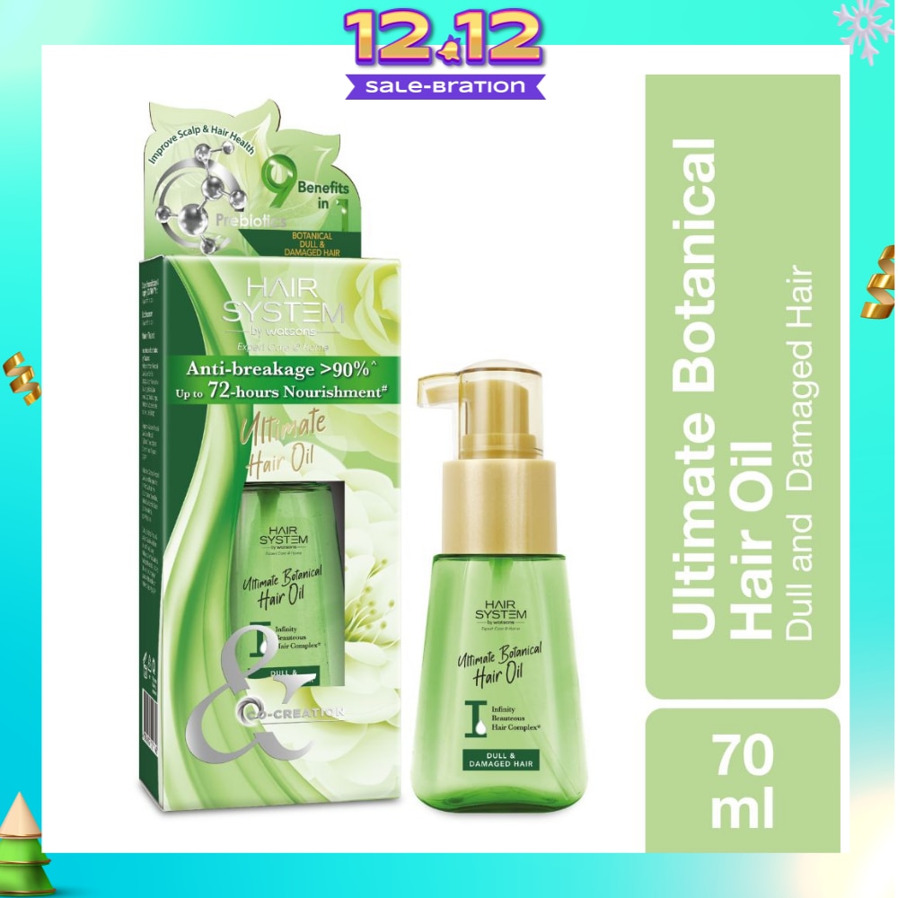 Ultimate Botanical Hair Oil Up to 72 Hours Nourishment (Anti-breakage >90%) 70ml