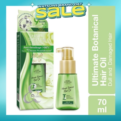 HAIR SYSTEM BY WATSONS - Ultimate Botanical Hair Oil Up to 72 Hours Nourishment (Anti-breakage >90%) 70ml