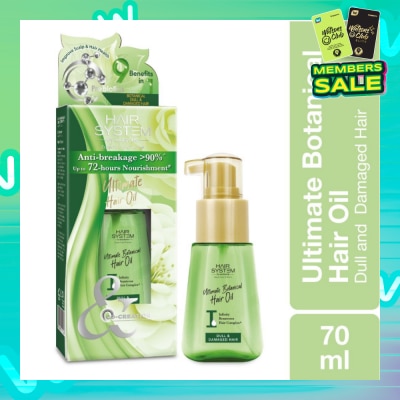 HAIR SYSTEM BY WATSONS Ultimate Botanical Hair Oil Up to 72 Hours Nourishment (Anti-breakage >90%) 70ml