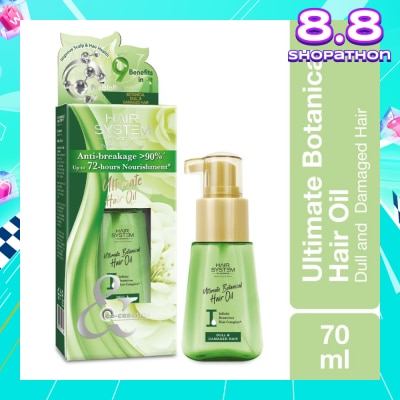 HAIR SYSTEM BY WATSONS Ultimate Botanical Hair Oil Up to 72 Hours Nourishment (Anti-breakage >90%) 70ml