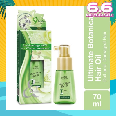 HAIR SYSTEM BY WATSONS Ultimate Botanical Hair Oil Up to 72 Hours Nourishment (Anti-breakage >90%) 70ml