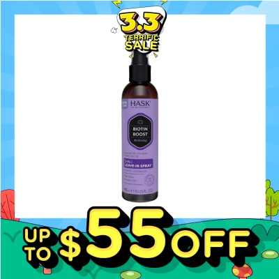 HASK Biotin Boost Thickening 5-In-1 Leave-In Spray (For Thickens + Detangles) 175ml