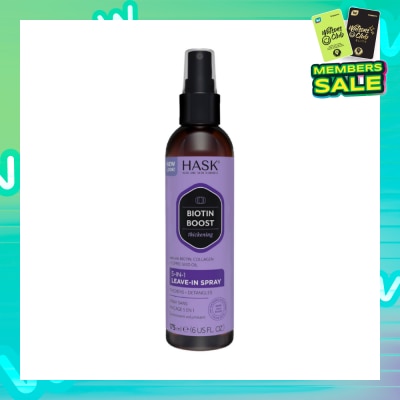 HASK Biotin Boost Thickening 5-In-1 Leave-In Spray (For Thickens + Detangles) 175ml