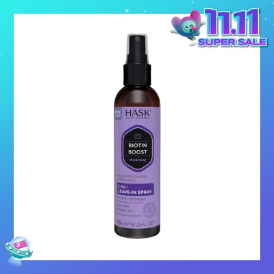 HASK Biotin Boost Thickening 5-In-1 Leave-In Spray (For Thickens + Detangles) 175ml