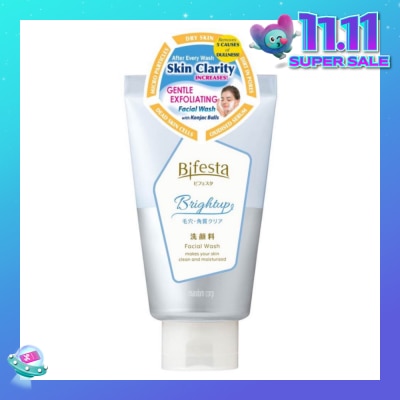 BIFESTA Gentle Exfoliating Facial Wash with Konjac Balls Brightup Increase Skin Clarity (Removes Dry