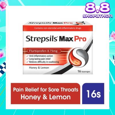 STREPSILS Lozenges Soothing Relief for Sore Throat Max Pro 16s