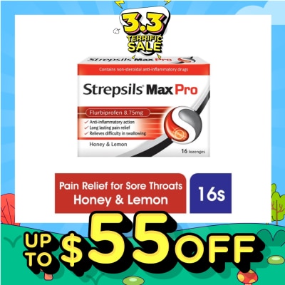 STREPSILS Lozenges Soothing Relief for Sore Throat Max Pro 16s