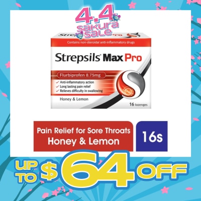 STREPSILS - Lozenges Soothing Relief for Sore Throat Max Pro 16s