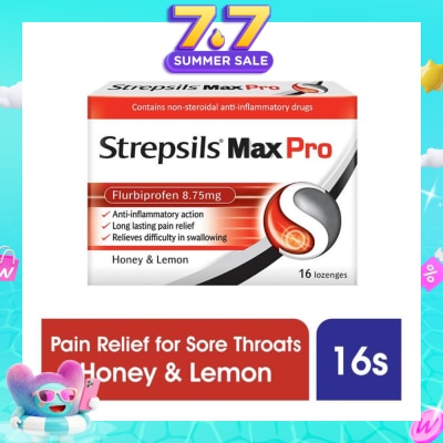 STREPSILS - Lozenges Soothing Relief for Sore Throat Max Pro 16s