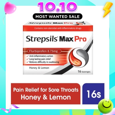 STREPSILS Lozenges Soothing Relief for Sore Throat Max Pro 16s image