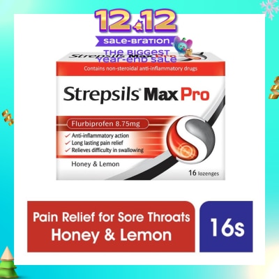 STREPSILS Lozenges Soothing Relief for Sore Throat Max Pro 16s