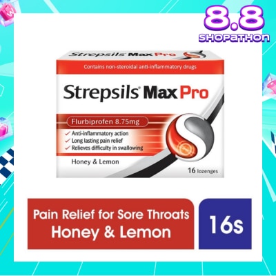 STREPSILS Lozenges Soothing Relief for Sore Throat Max Pro 16s