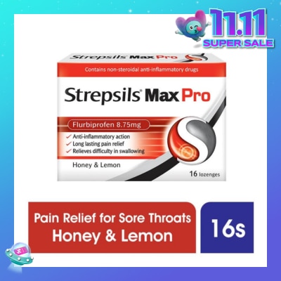 STREPSILS Lozenges Soothing Relief for Sore Throat Max Pro 16s