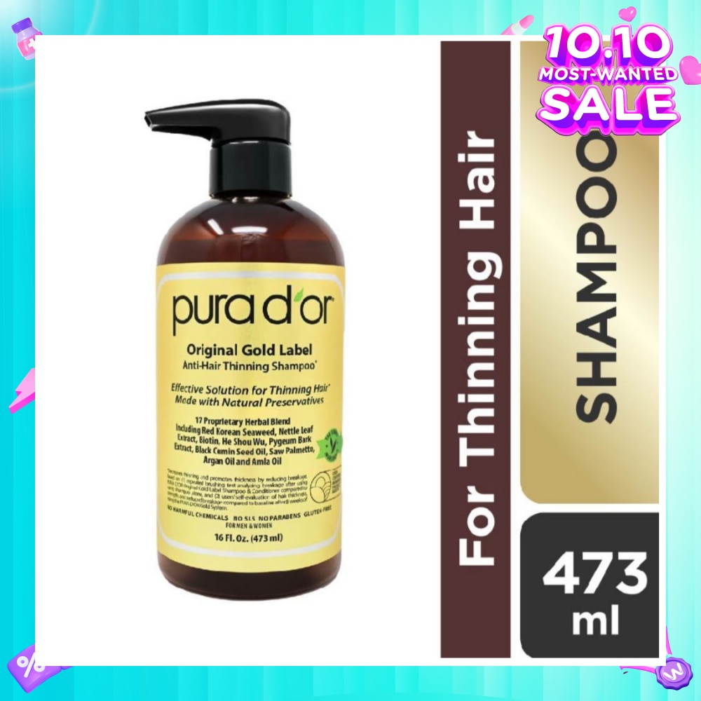 Original Gold Label Anti-Hair Thinning Shampoo (Made with Natural Preservatives) 473ml