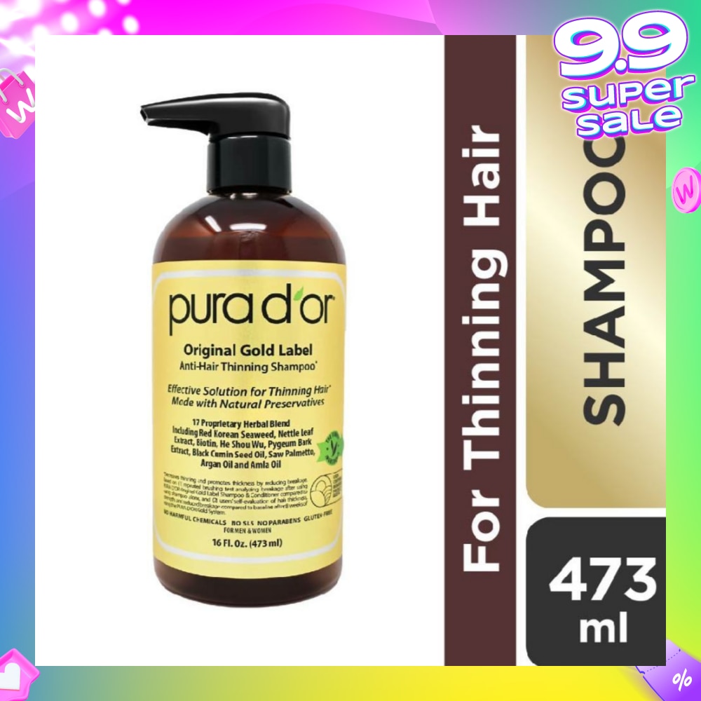 Original Gold Label Anti-Hair Thinning Shampoo (Made with Natural Preservatives) 473ml