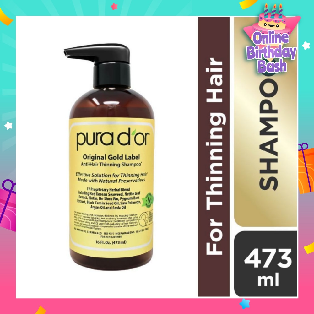 Original Gold Label Anti-Hair Thinning Shampoo (Made with Natural Preservatives) 473ml