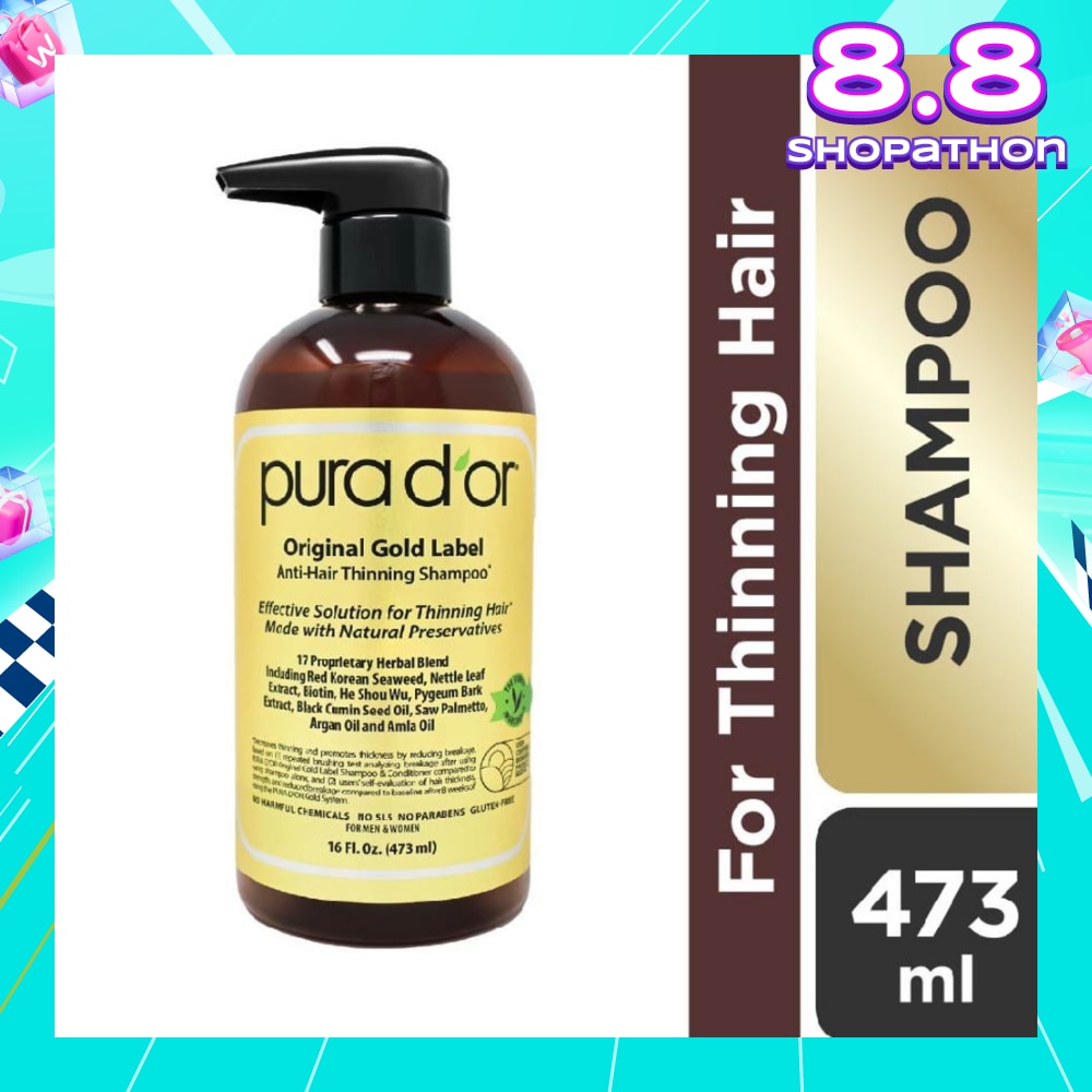 Original Gold Label Anti-Hair Thinning Shampoo (Made with Natural Preservatives) 473ml