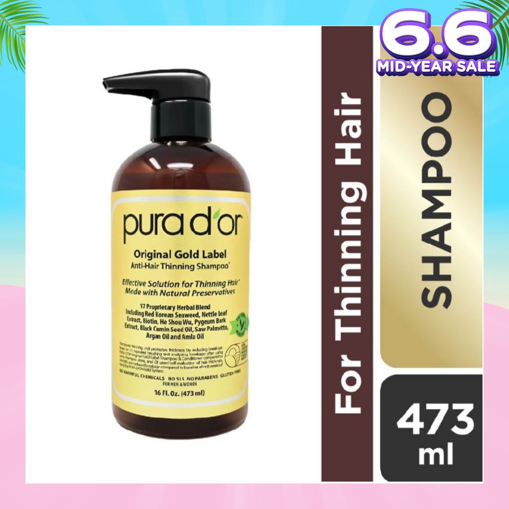 Original Gold Label Anti-Hair Thinning Shampoo (Made with Natural Preservatives) 473ml