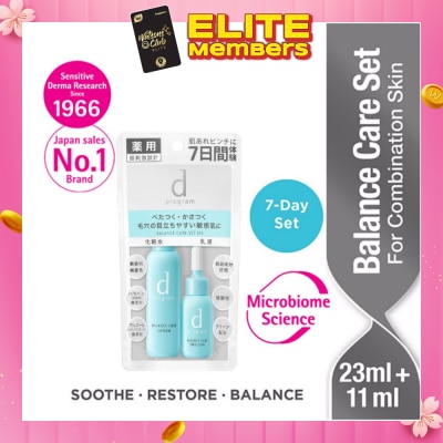 D PROGRAM 7-Day Balance Care Set consist Balance Care Lotion 23ml + Balance Care Emulsion 11ml (For Combination Skin)