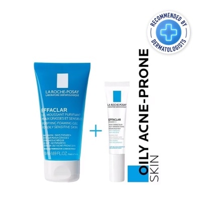 LA ROCHE-POSAY Effaclar Acne Skinsaver Daily Anti-Acne Care Kit with Effaclar Purifying Gel 50ml + Effaclar Duo+ 15ml (For Acne Prone Skin) 1s