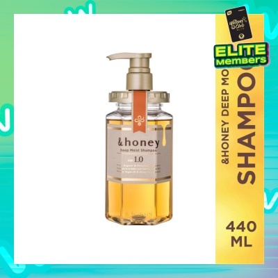 &HONEY Deep Moist Shampoo Organic & Botanical (Repair Damaged Hair + Smooth Out Rough Hair + Moisturises & Nourish) 440ml