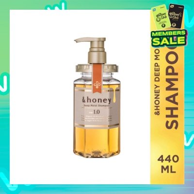 &HONEY Deep Moist Shampoo Organic & Botanical (Repair Damaged Hair + Smooth Out Rough Hair + Moisturises & Nourish) 440ml