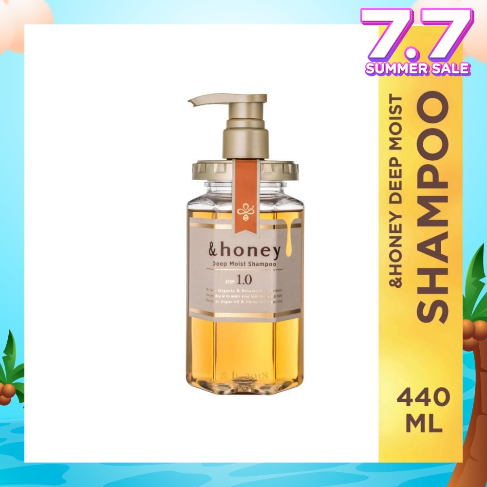 Deep Moist Shampoo Organic & Botanical (Repair Damaged Hair + Smooth Out Rough Hair + Moisturises & Nourish) 440ml