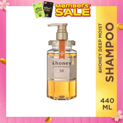 &HONEY Deep Moist Shampoo Organic & Botanical (Repair Damaged Hair + Smooth Out Rough Hair + Moisturises & Nourish) 440ml