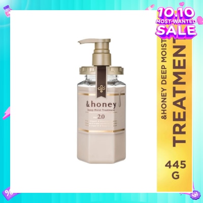 &HONEY Deep Moist Treatment Organic & Botanical (Repair Damaged Hair + Smooth Out Rough Hair + Moisturises & Nourish) 445g