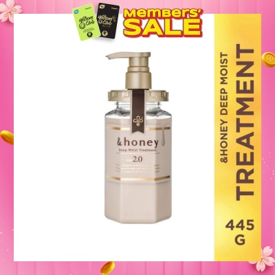 &HONEY Deep Moist Treatment Organic & Botanical (Repair Damaged Hair + Smooth Out Rough Hair + Moisturises & Nourish) 445g