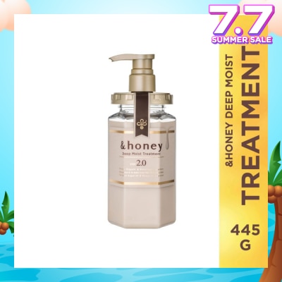 &HONEY Deep Moist Treatment Organic & Botanical (Repair Damaged Hair + Smooth Out Rough Hair + Moisturises & Nourish) 445g