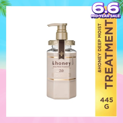 &HONEY Deep Moist Treatment Organic & Botanical (Repair Damaged Hair + Smooth Out Rough Hair + Moisturises & Nourish) 445g