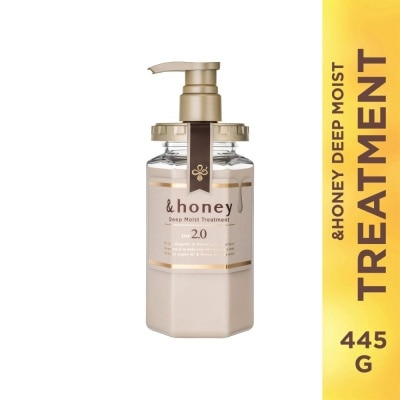 &HONEY Deep Moist Treatment Organic & Botanical (Repair Damaged Hair + Smooth Out Rough Hair + Moisturises & Nourish) 445g