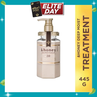 &HONEY Deep Moist Treatment Organic & Botanical (Repair Damaged Hair + Smooth Out Rough Hair + Moisturises & Nourish) 445g image