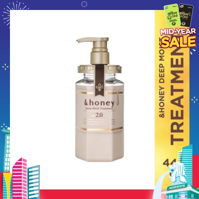 &HONEY Deep Moist Treatment Organic & Botanical (Repair Damaged Hair + Smooth Out Rough Hair + Moisturises & Nourish) 445g